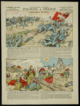estampe SYMPATHIES DE RACES  POLOGNE & FRANCE 1950.39.1774 Photo