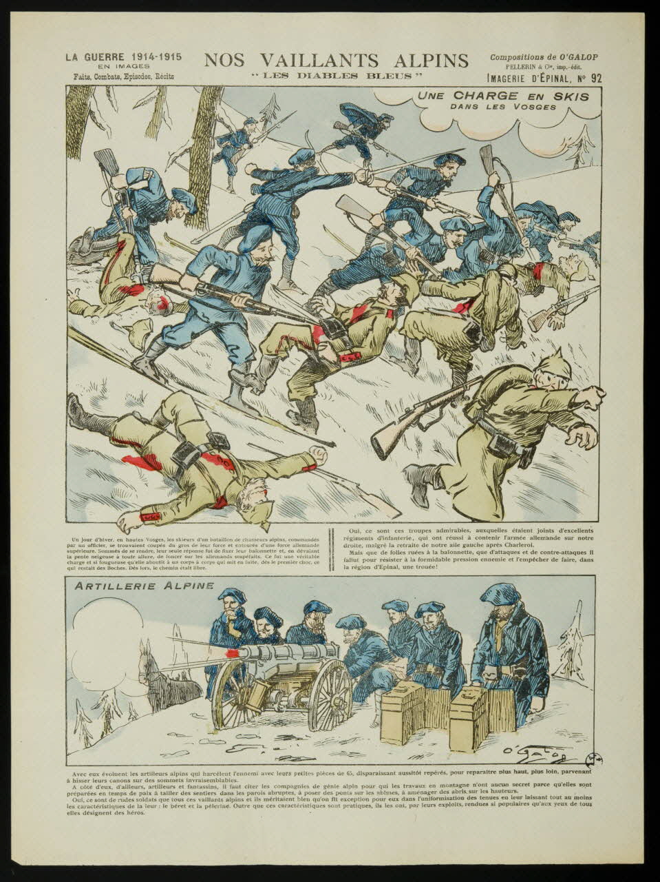 estampe NOS VAILLANTS ALPINS  "LES DIABLES BLEUS" 1950.39.1777 Photo