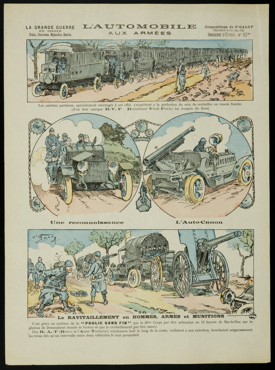 estampe L'AUTOMOBILE  AUX ARMEES 1950.39.1779 Photo