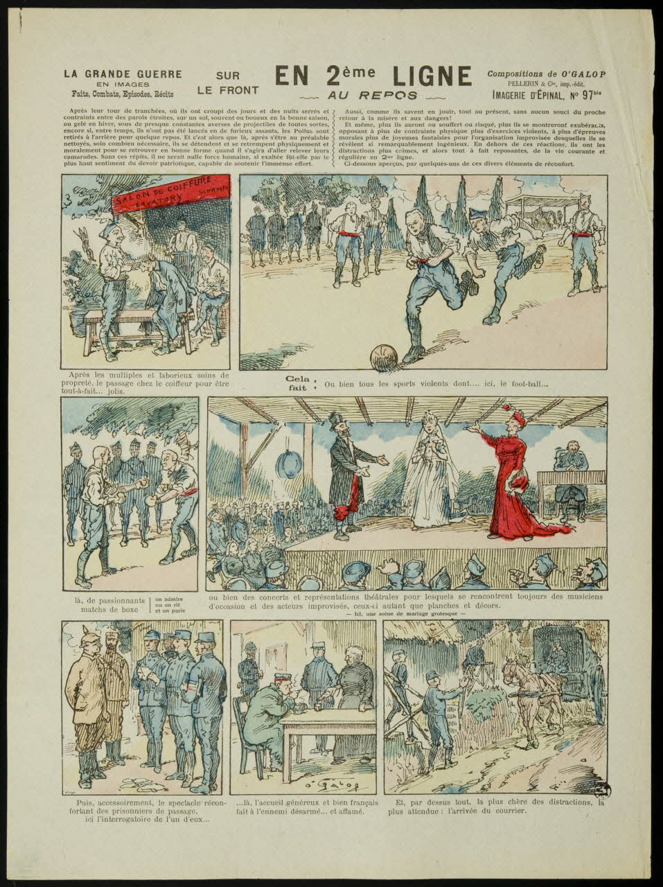 estampe SUR  LE FRONT EN 2ème LIGNE  -AU REPOS- 1950.39.1787 Photo