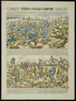 estampe OFFENSIVE et BATAILLE de CHAMPAGNE 1950.39.1788 Photo