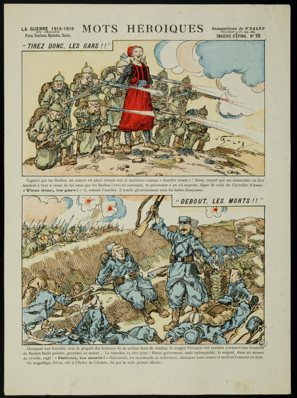 estampe MOTS HEROIQUES 1950.39.1789 Photo