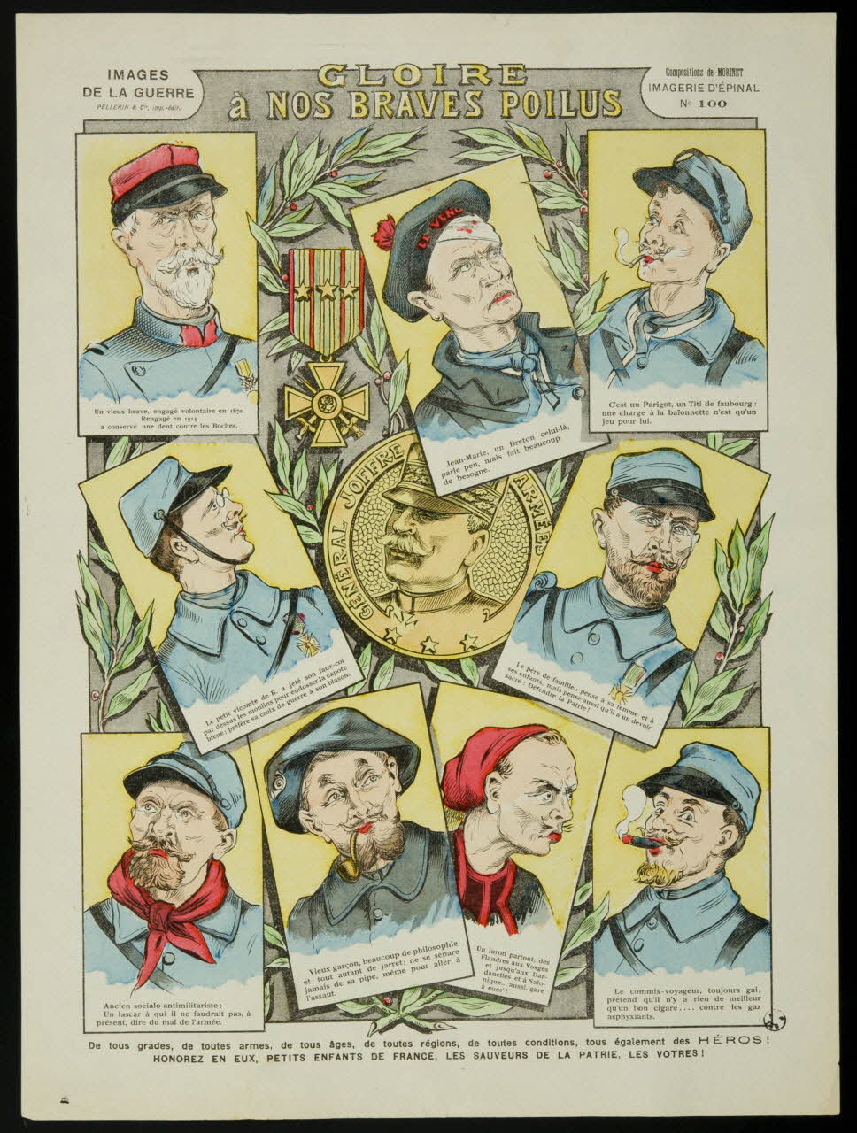 estampe GLOIRE  à NOS BRAVES POILUS 1950.39.1794 Photo