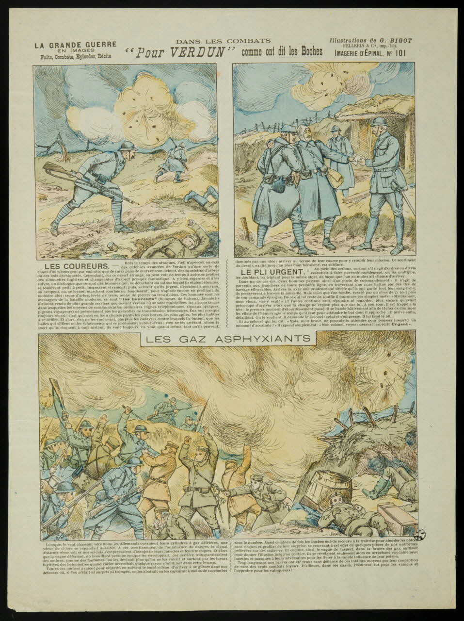 estampe DANS LES COMBATS  "Pour VERDUN" comme ont dit les Boches 1950.39.1796 Photo