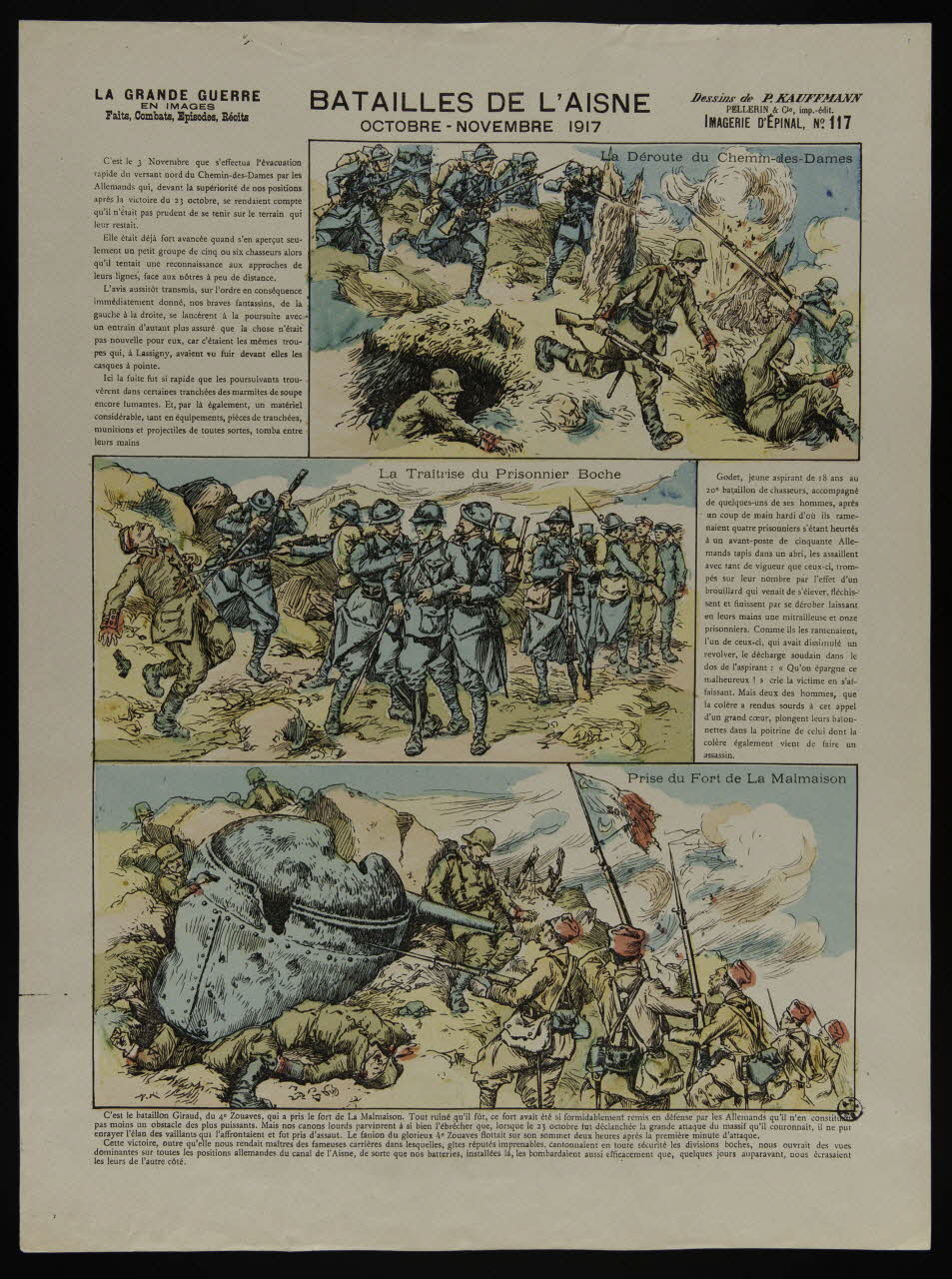 estampe BATAILLES DE L'AISNE  OCTOBRE-NOVEMBRE 1917 1950.39.1802 Photo