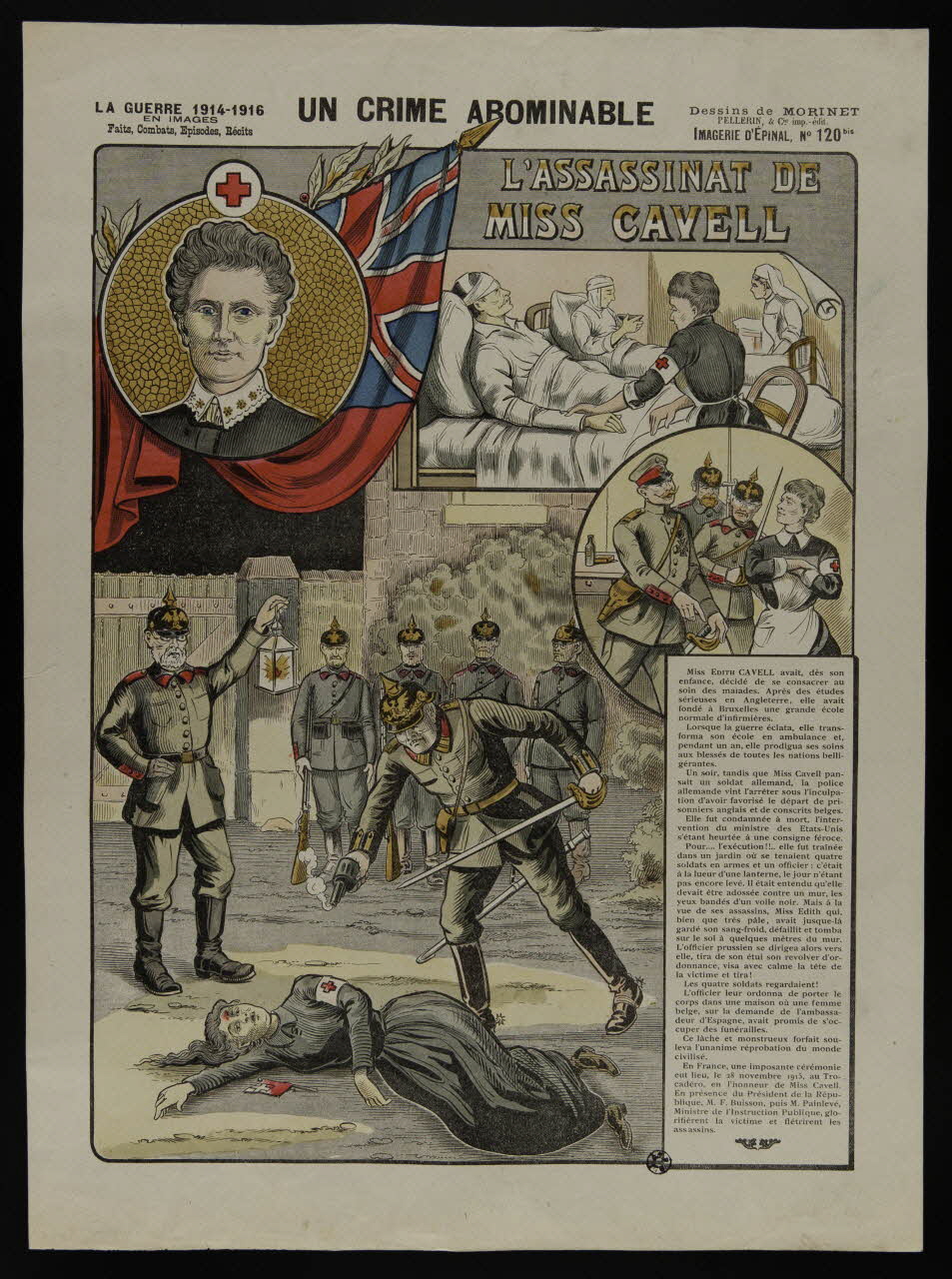 estampe UN CRIME ABOMINABLE  L'ASSASSINAT DE  MISS CAVELL 1950.39.1804 Photo
