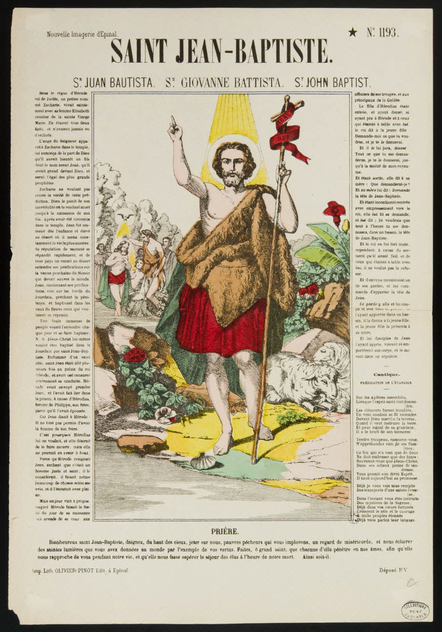 estampe SAINT JEAN-BAPTISTE. 1950.39.181 Photo