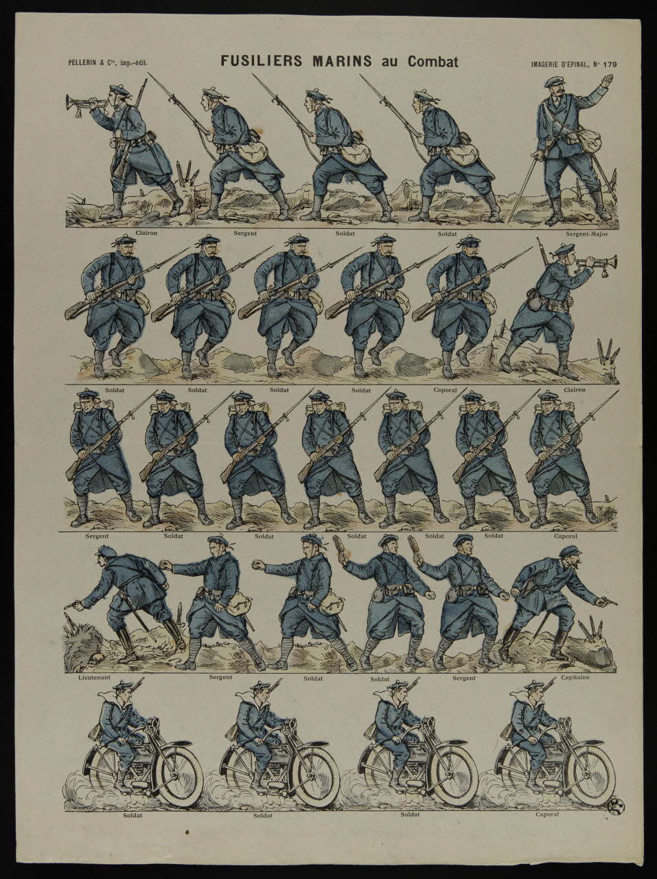 estampe FUSILIERS MARINS au Combat 1950.39.1822 Photo