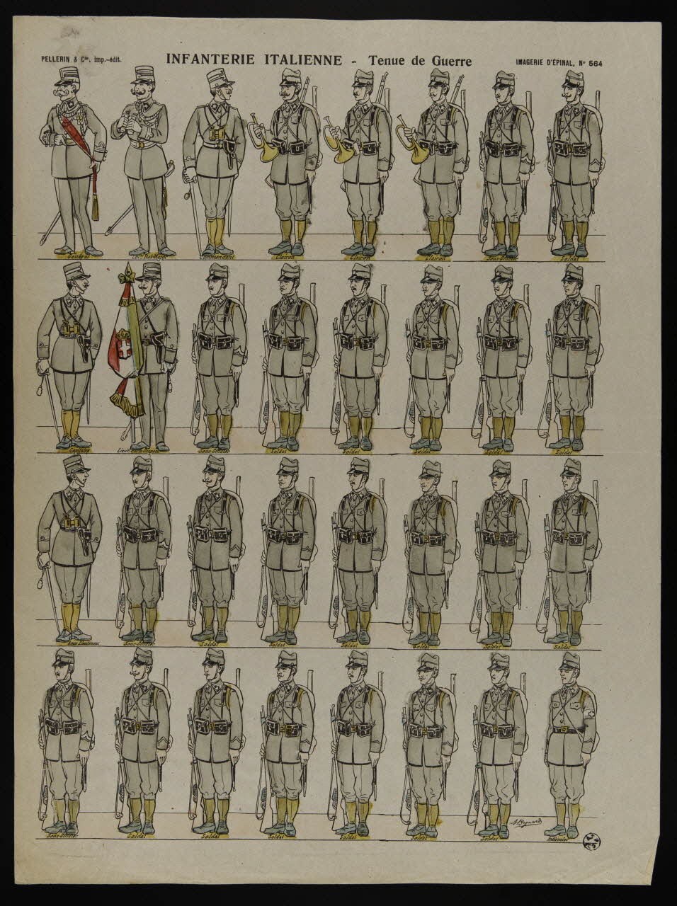 estampe INFANTERIE ITALIENNE - Tenue de Guerre 1950.39.1834 Photo