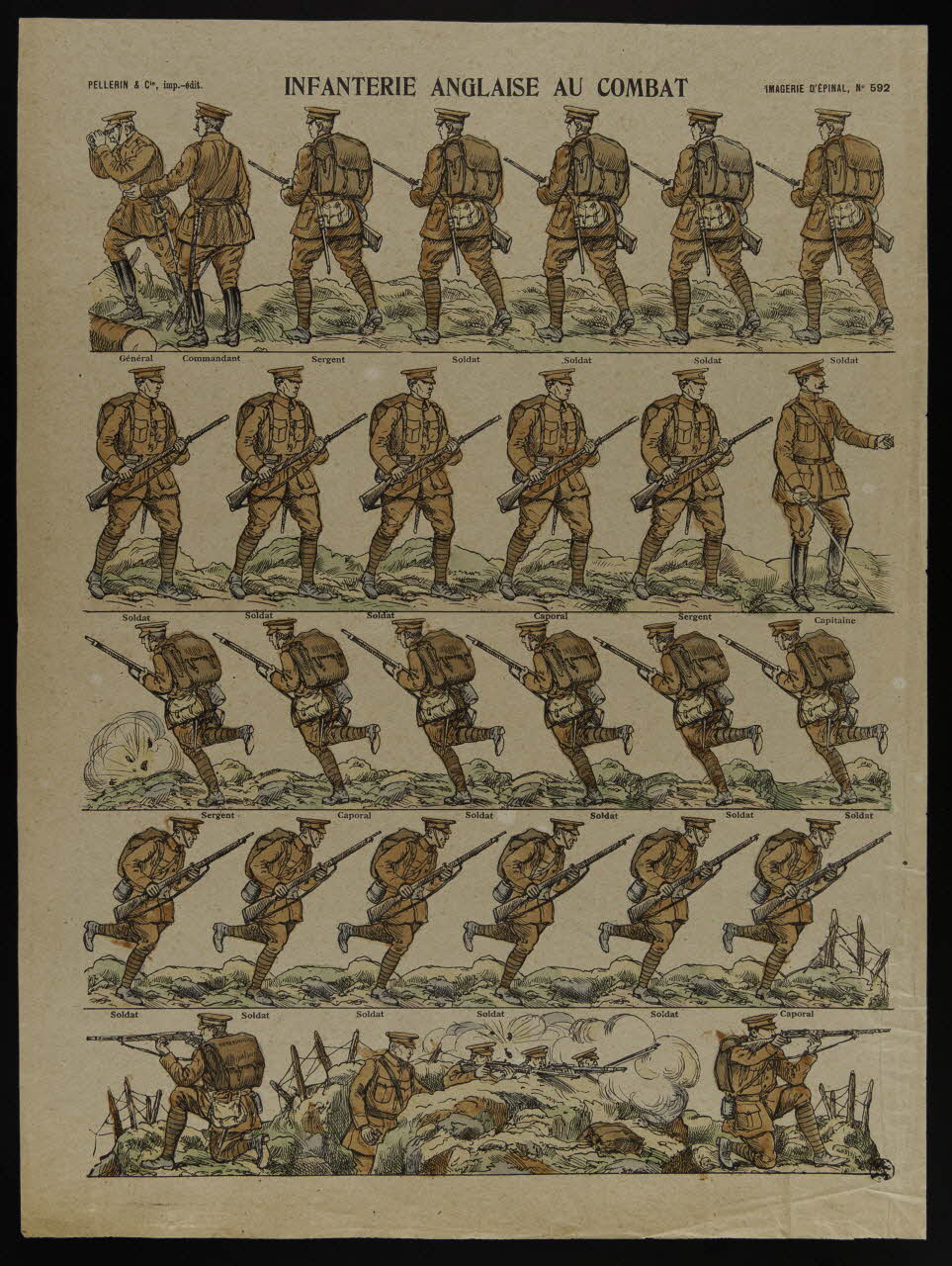 estampe INFANTERIE ANGLAISE AU COMBAT 1950.39.1839 Photo