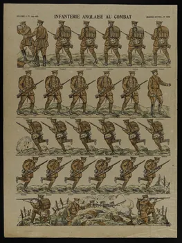 estampe INFANTERIE ANGLAISE AU COMBAT 1950.39.1839  Photo