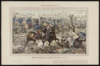 Besnier Fernand Auguste ; Schneider élément d'ensemble GUERRE LIBÉRATRICE DE 1914  COMBAT DE CAVALERIE A LA BATAILLE DU NORD (Octobre 1914) Paris 1914 1950.39.1874 Photo