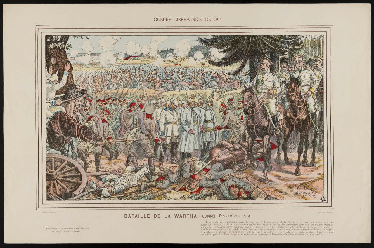 Besnier Fernand Auguste ; Schneider élément d'ensemble GUERRE LIBERATRICE DE 1914  BATAILLE DE LA WARTHA (POLOGNE), Novembre 1914. Paris 1914 1950.39.1876 Photo