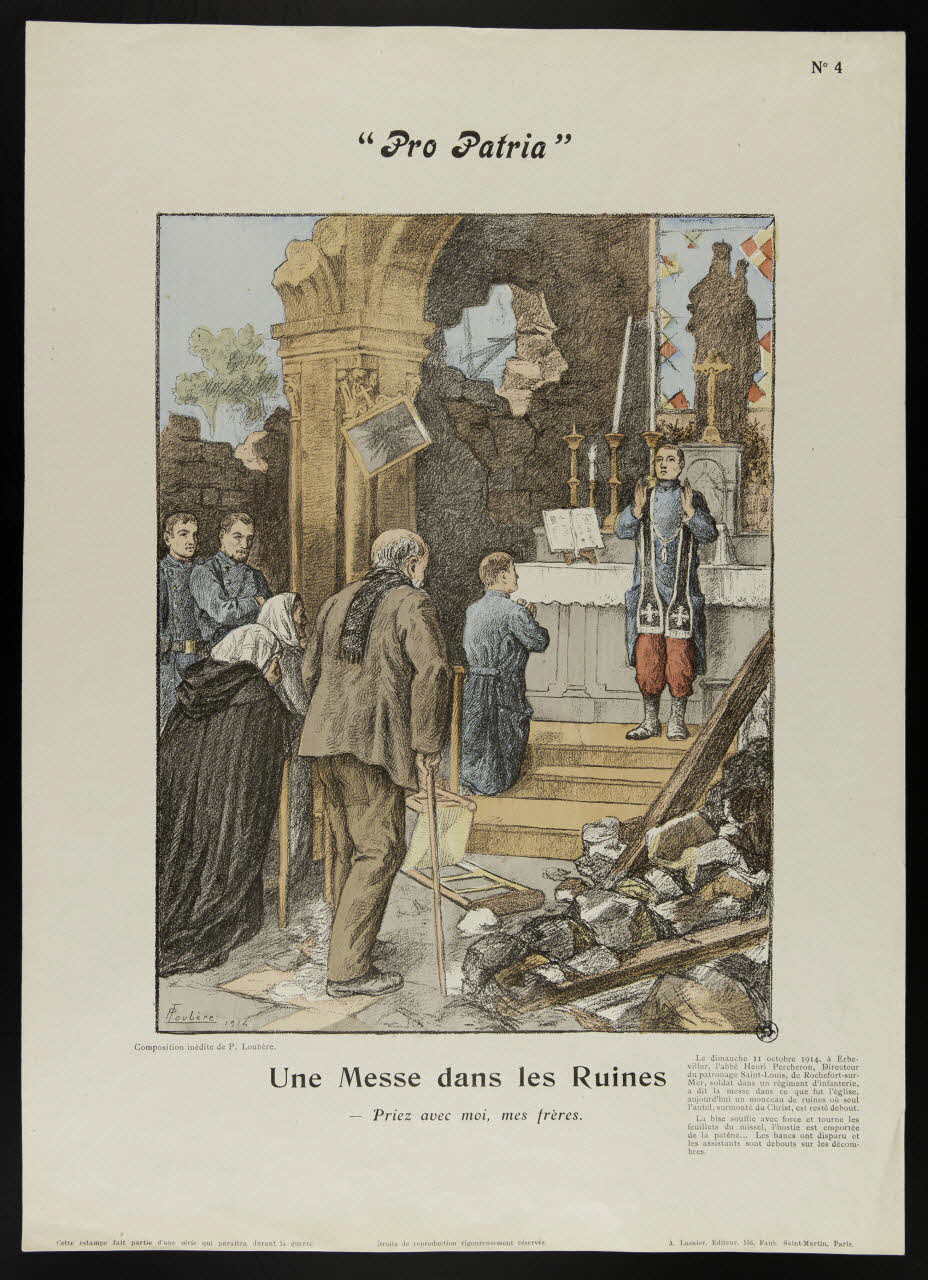 estampe Une Messe dans les Ruines 1950.39.1925 Photo