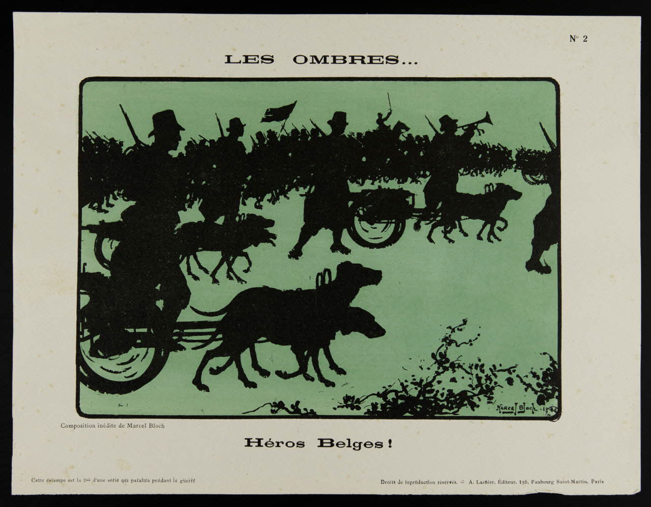 estampe LES OMBRES...  Héros Belges ! 1950.39.1927 Photo