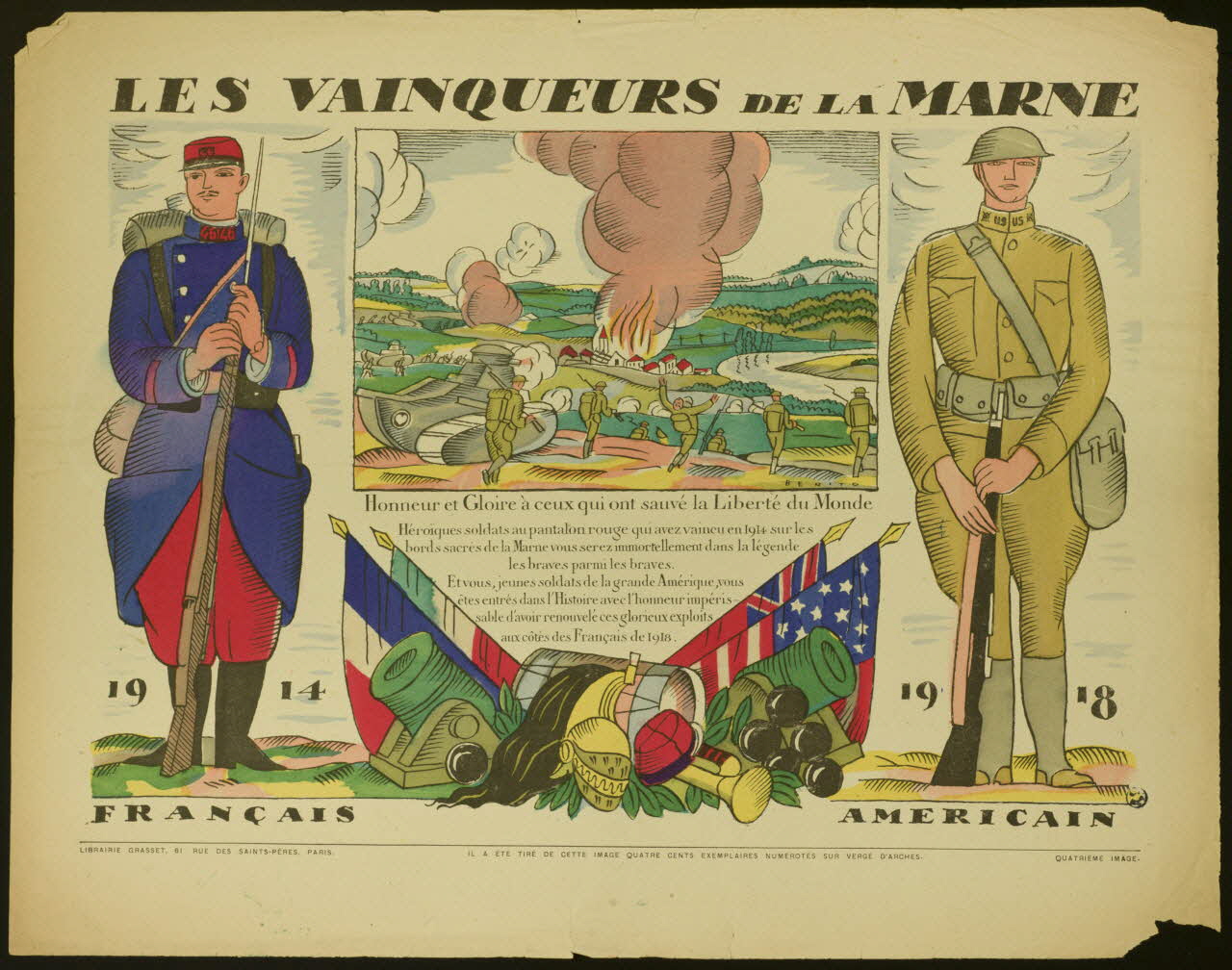 estampe LES VAINQUEURS DE LA MARNE 1950.39.1946 Photo