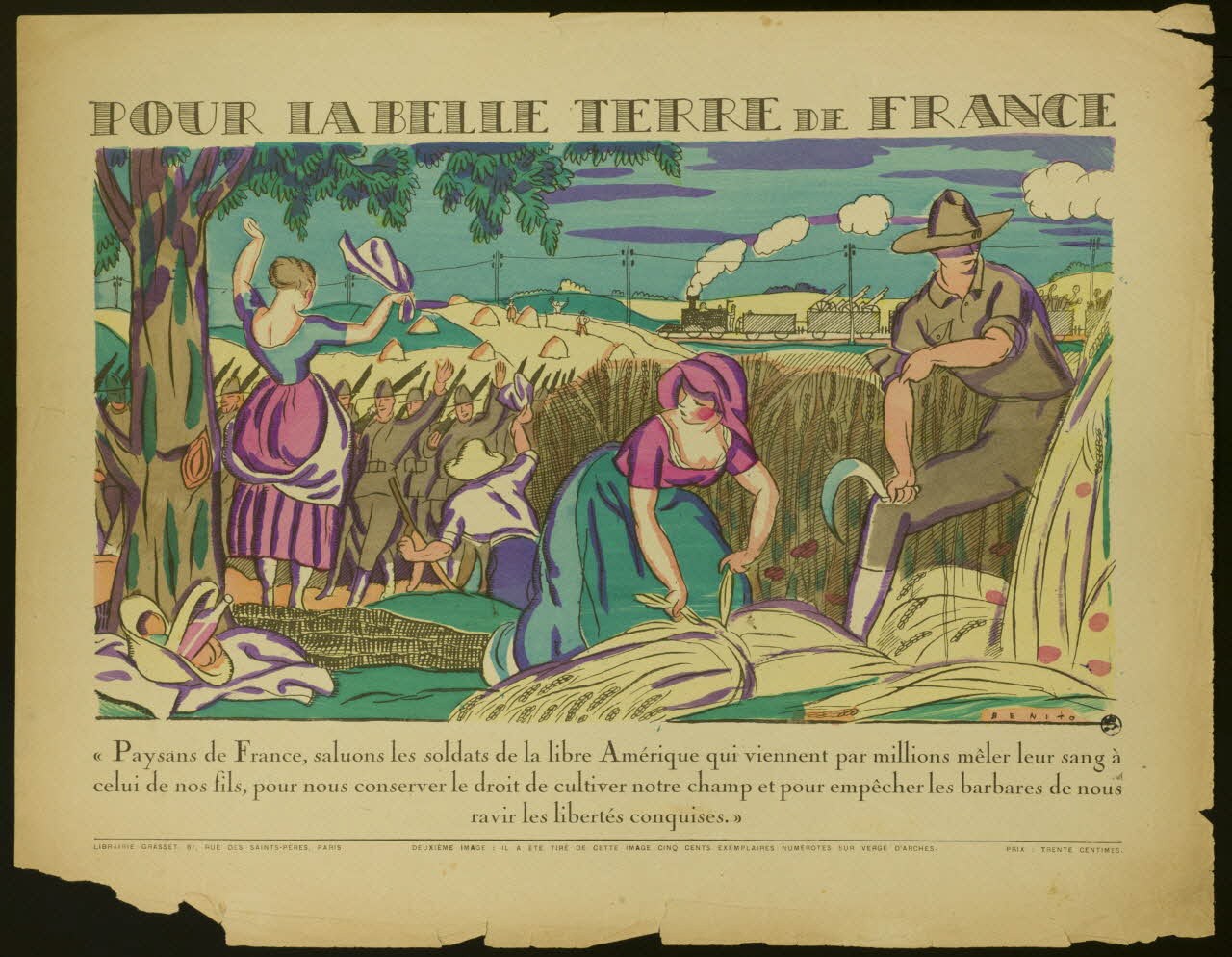 estampe POUR LA BELLE TERRE DE FRANCE 1950.39.1949 Photo
