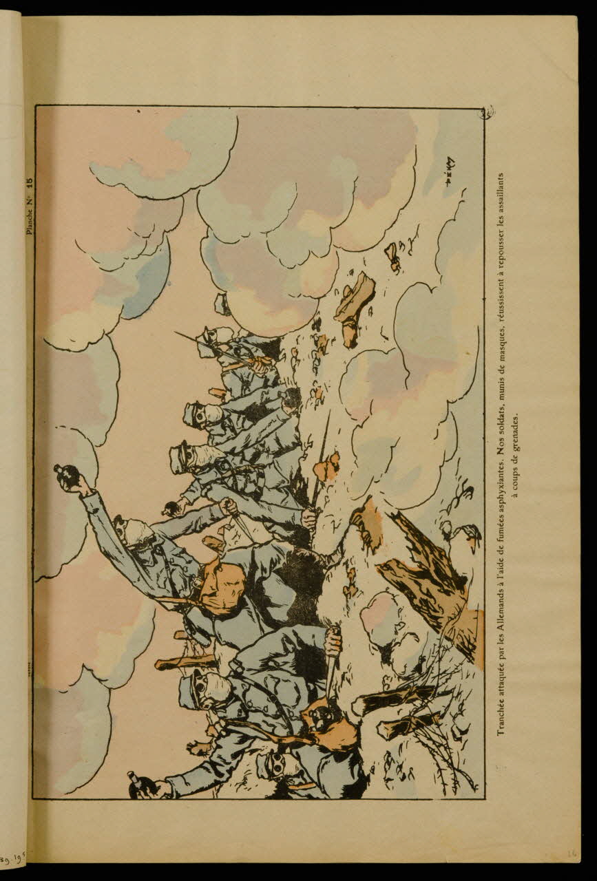 album Tranchée attaquée par les Allemands à l'aide de fumées asphyxiantes. 1950.39.1954.16 Photo