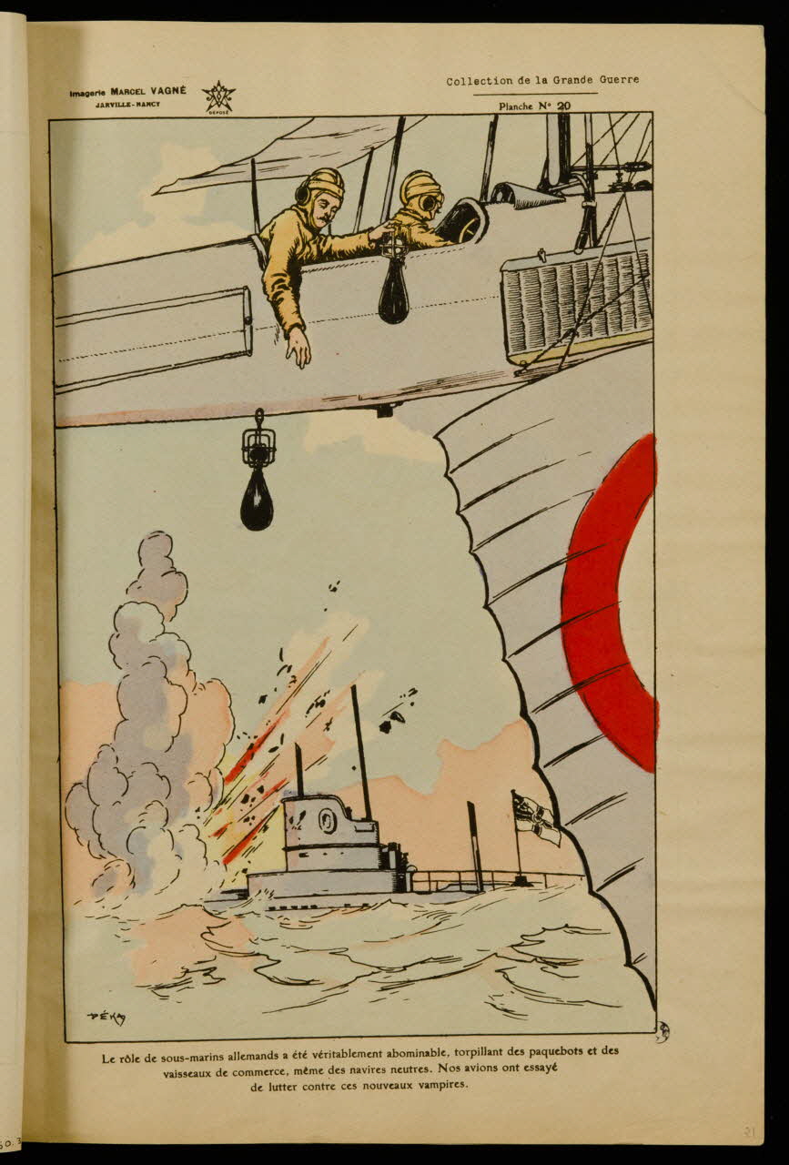 album Soldats français bombardant un sous-marin allemand 1950.39.1954.21 Photo