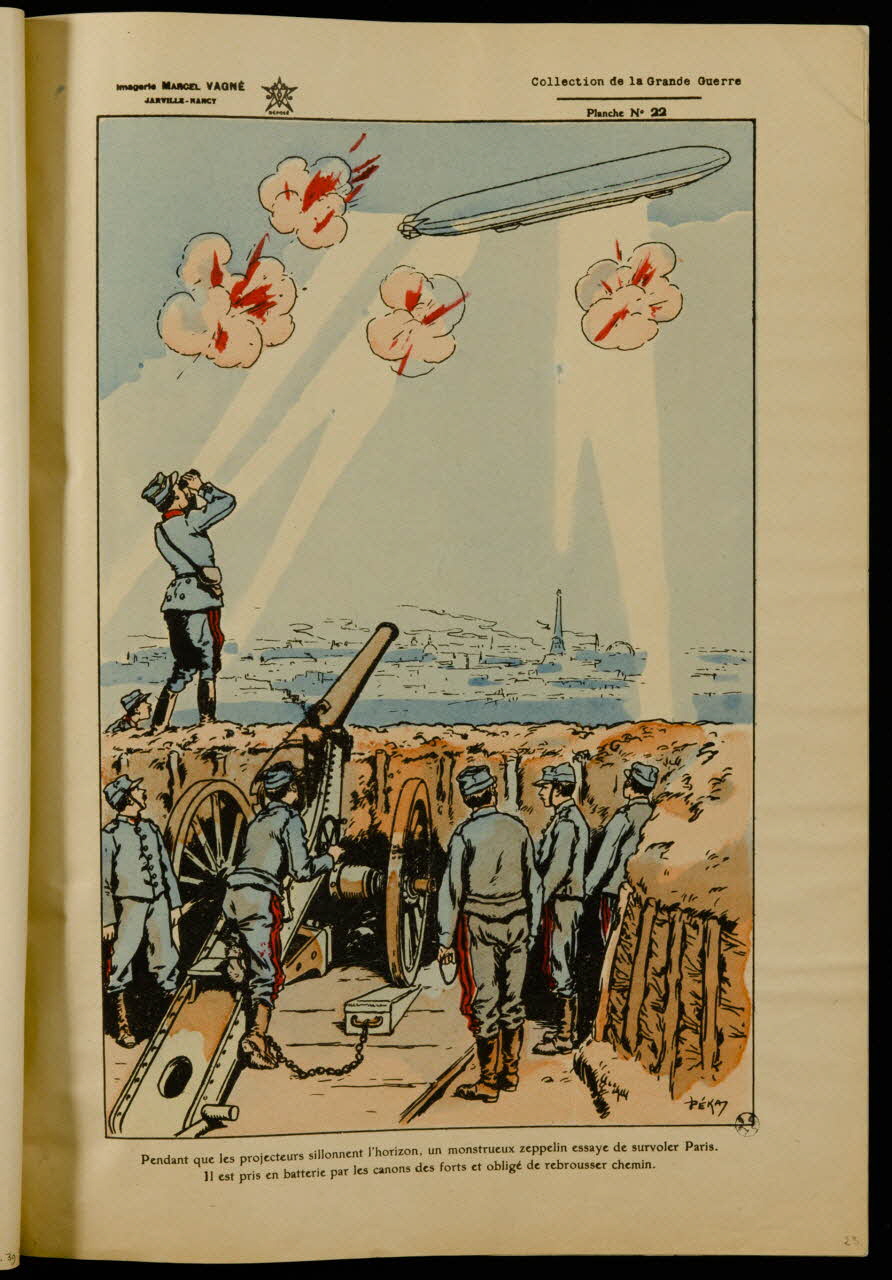 album Zepplin allemand survolant Paris 1950.39.1954.23 Photo