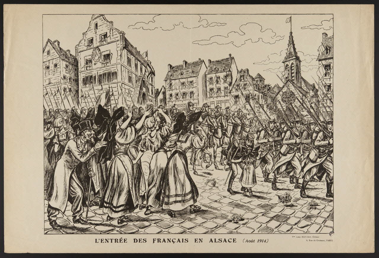 estampe L'ENTREE DES FRANÇAIS EN ALSACE (Août 1914) 1950.39.1960 Photo