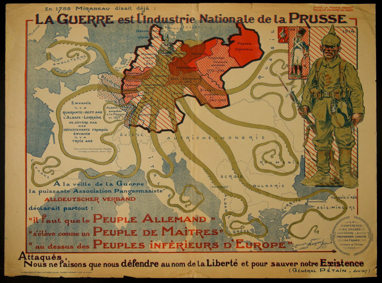 estampe LA GUERRE est l'industrie Nationale de la PRUSSE 1950.39.1977 Photo