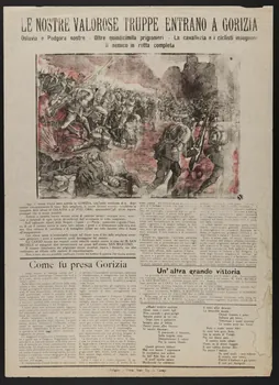 estampe LE NOSTRE VALOROSE TRUPPE ENTRANO A GORIZIA 1950.39.1982 Photo