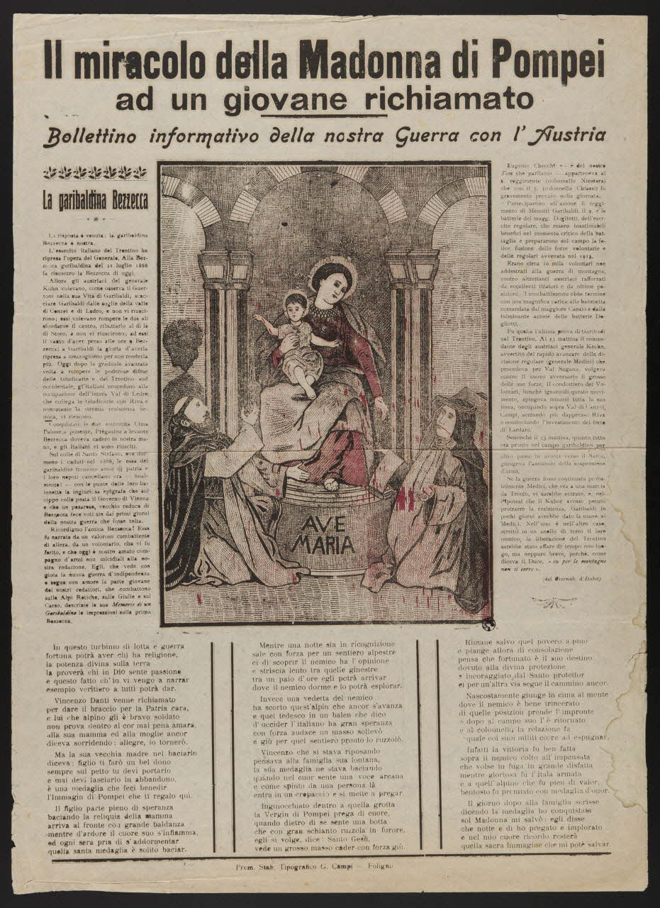 estampe Il miracolo della Madonna di Pompei 1950.39.1984 Photo
