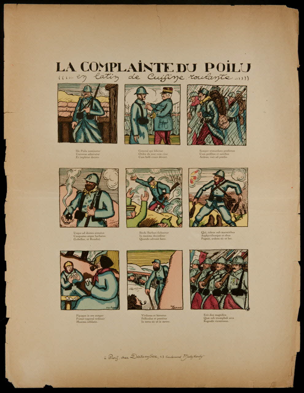 estampe LA COMPLAINTE DU POILU 1950.39.1987 Photo