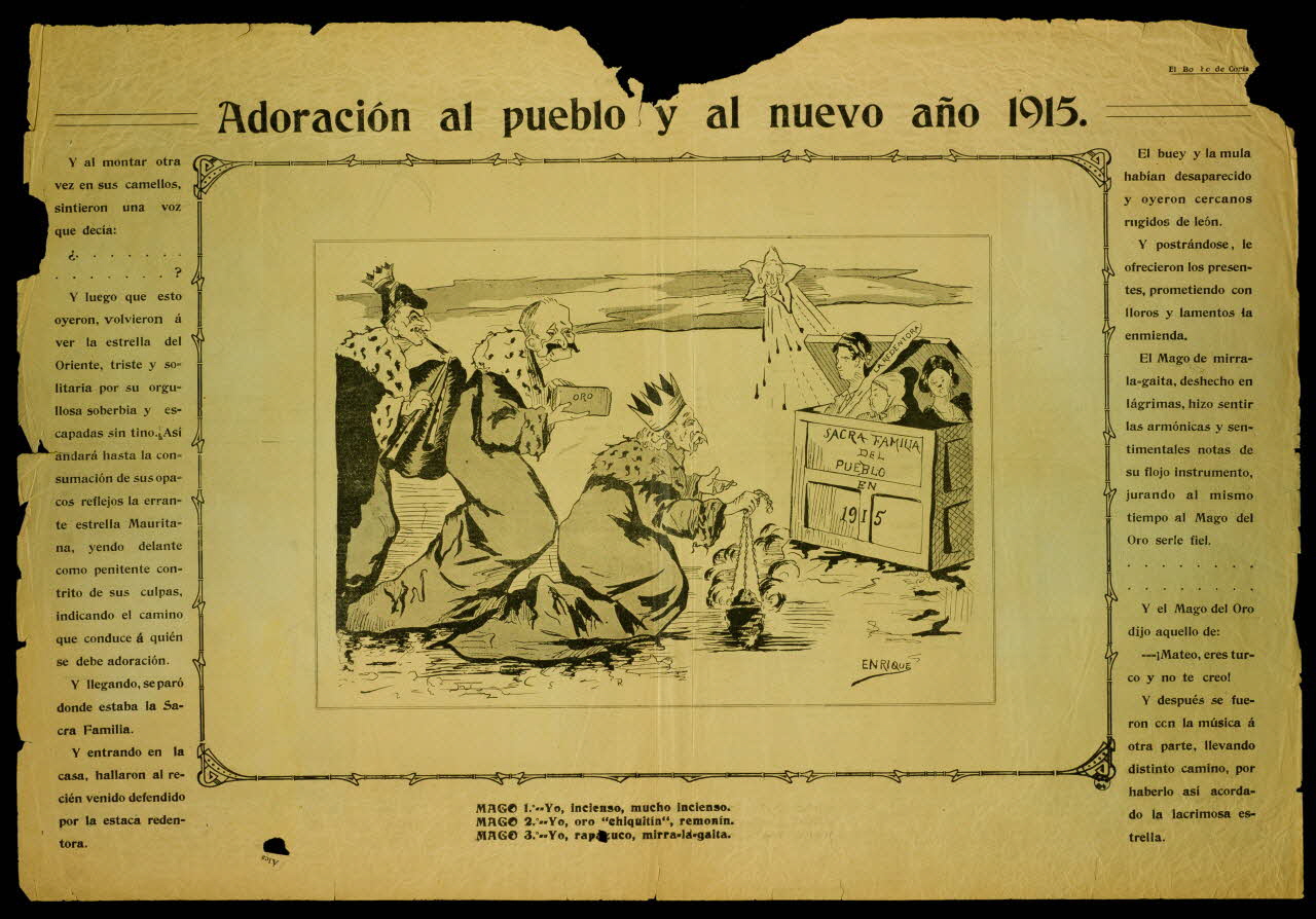 estampe Adoracion al pueblo y al  nuevo ano 1915 Espagne 1915 1950.39.1998 Photo