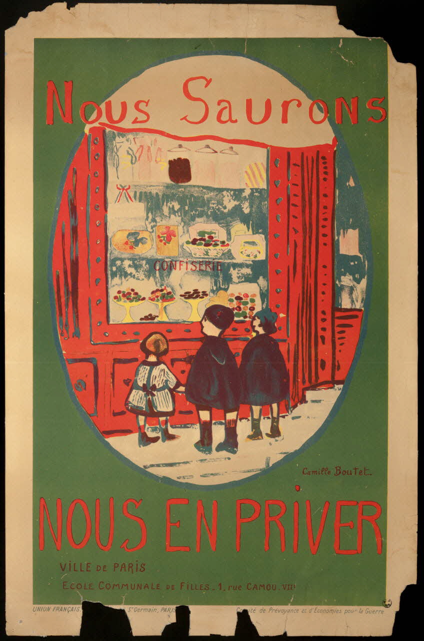 Camille Boutet estampe Nous Saurons  NOUS EN PRIVER Ile-de-France, France 1916 1950.39.2001 Photo