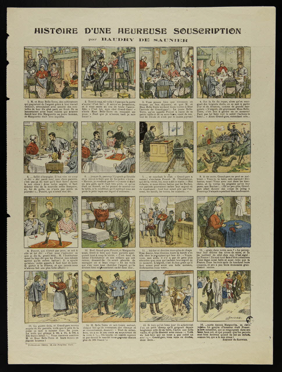 estampe HISTOIRE D'UNE HEUREUSE SOUSCRIPTION 1950.39.2006 Photo