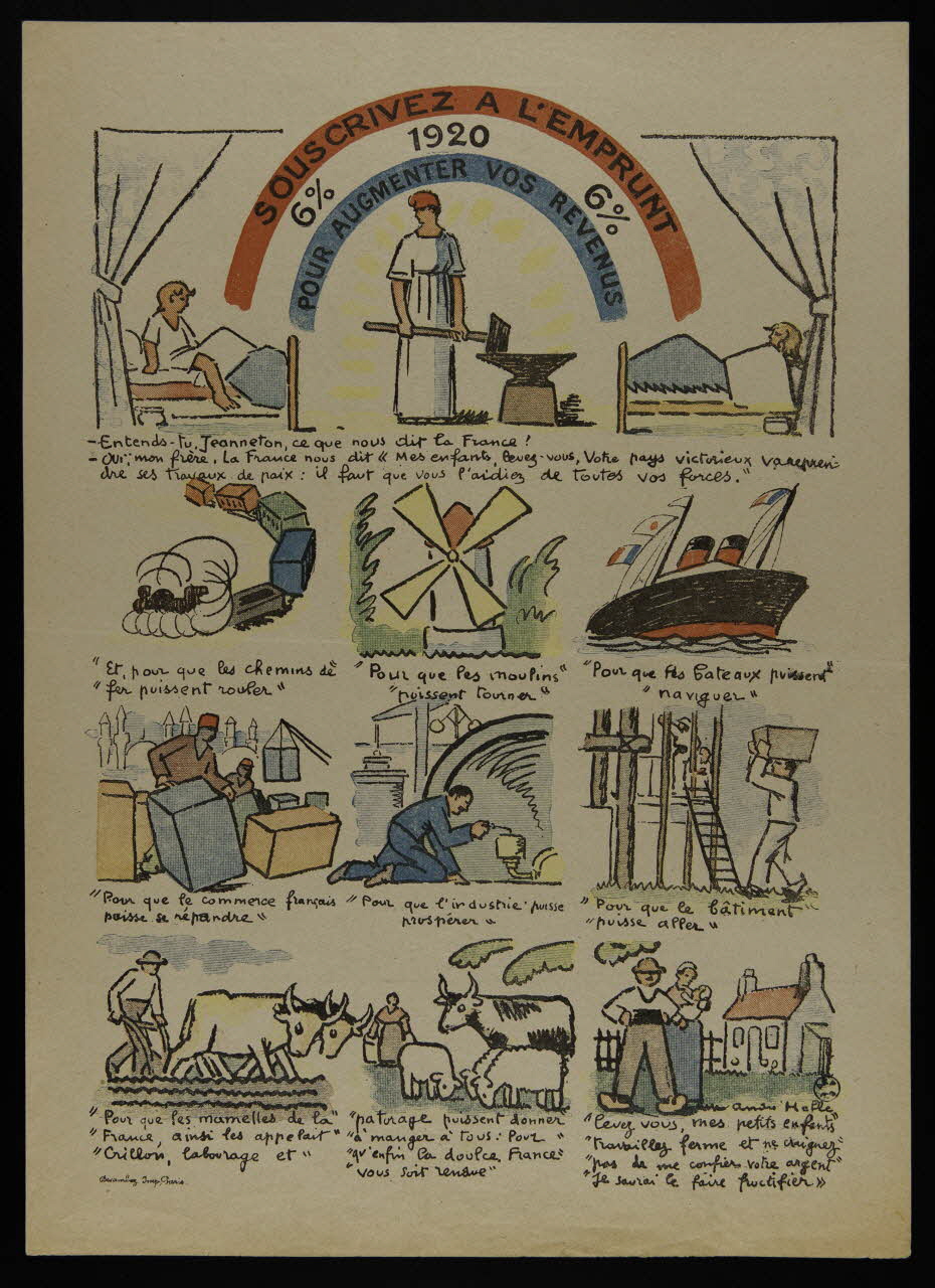estampe SOUSCRIVEZ A L'EMPRUNT  6% 1920 6%  POUR AUGMENTER VOS REVENUS 1950.39.2026 Photo