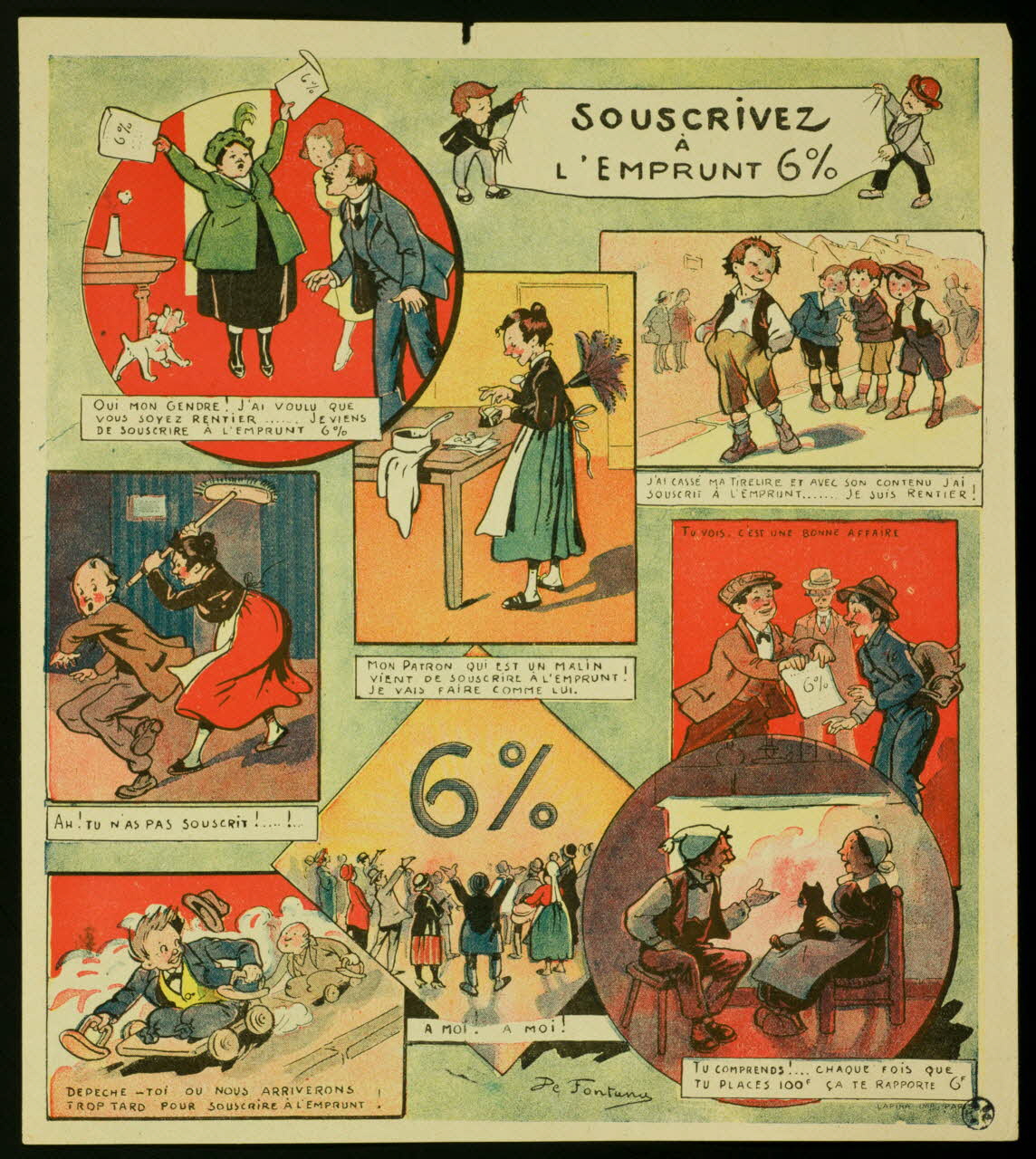 estampe SOUSCRIVEZ  A  L'EMPRUNT 6 % 1950.39.2028 Photo