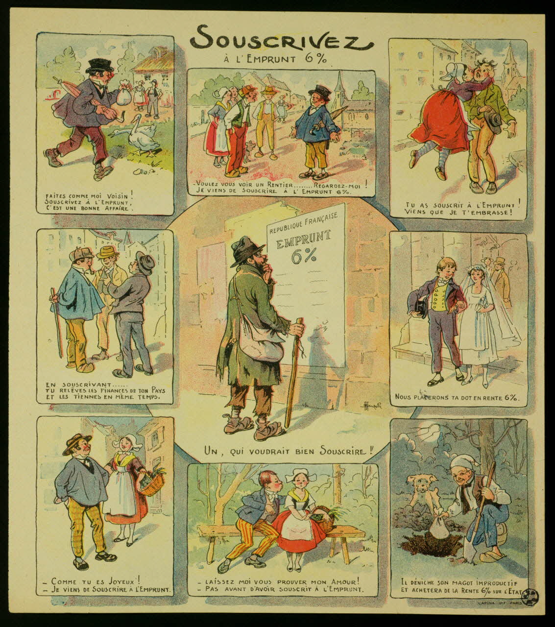 estampe SOUSCRIVEZ A L'EMPRUNT 6 % 1950.39.2029 Photo
