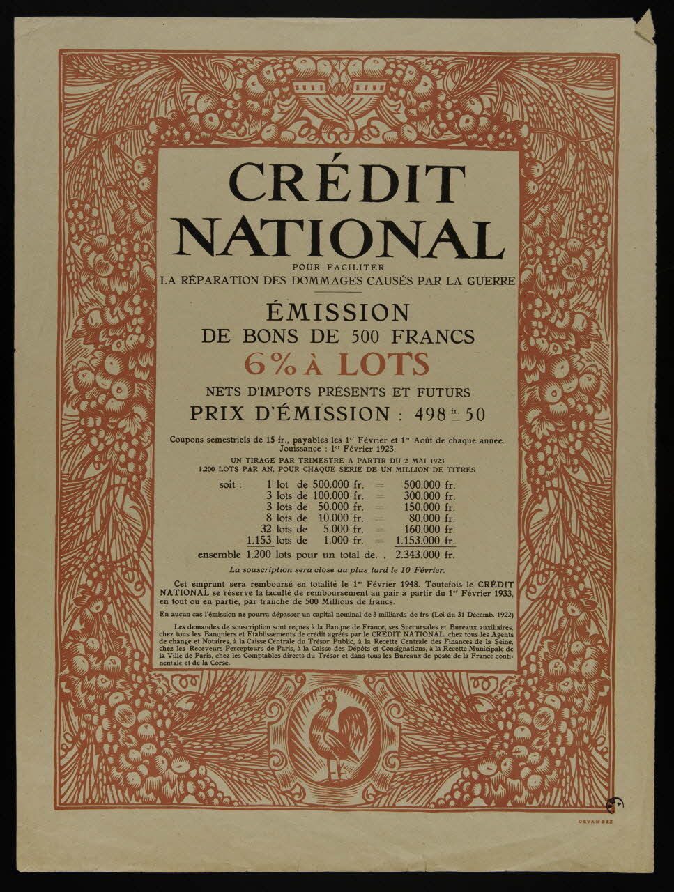 estampe CREDIT  NATIONAL 1950.39.2030 Photo