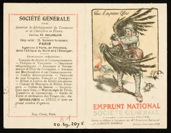 estampe Pour le suprême Effort  EMPRUNT NATIONAL  SOCIETE GENERALE 1950.39.2075  Photo