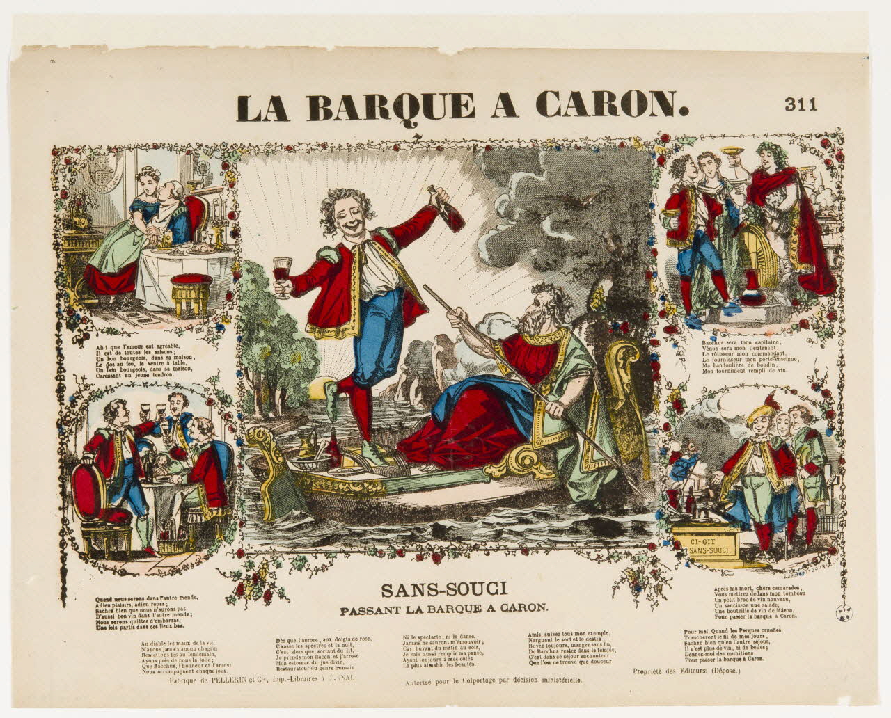 Pellerin chanson LA BARQUE A CARON. Lorraine, France 1871 1950.39.2084 Photo