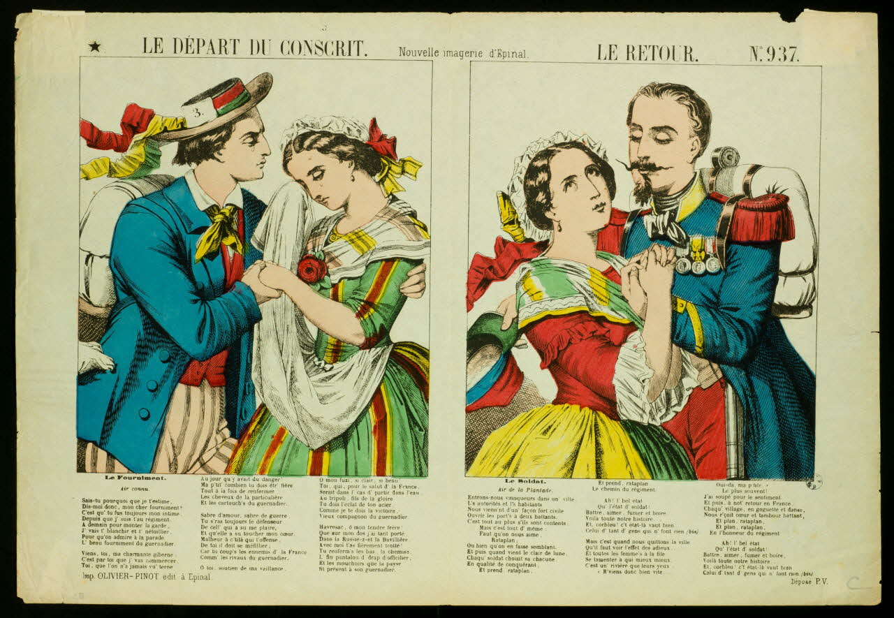 estampe LE DEPART DU CONSCRIT. 1950.39.2093 Photo