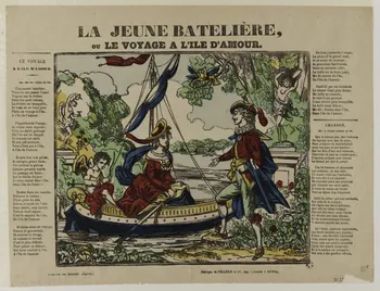 Pellerin chanson LA JEUNE BATELIERE,  OU LE VOYAGE A L'ILE D'AMOUR. Lorraine, France 1851 1950.39.2126 Photo
