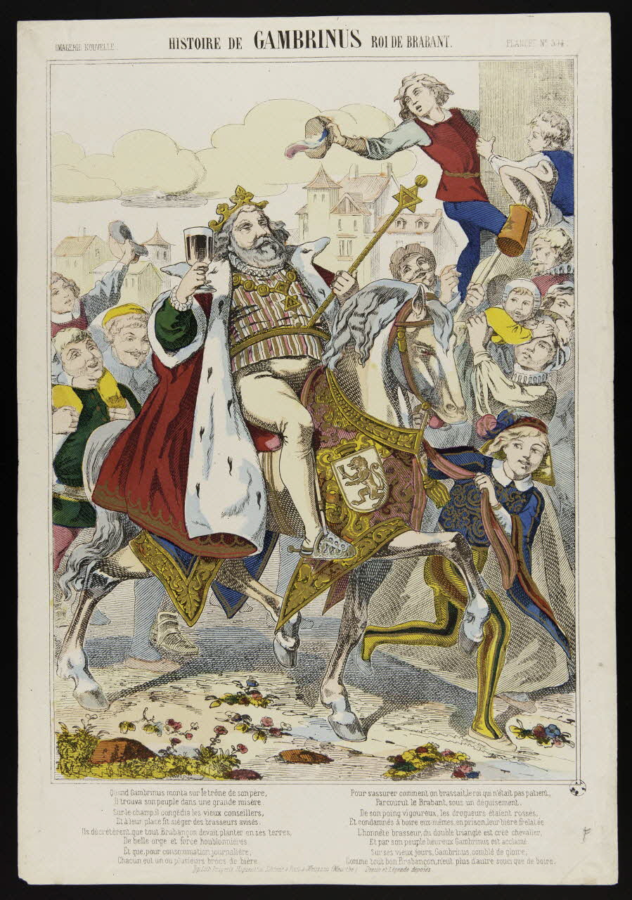 estampe HISTOIRE DE GAMBRINUS ROI DE BRABANT. 1950.39.2166 Photo
