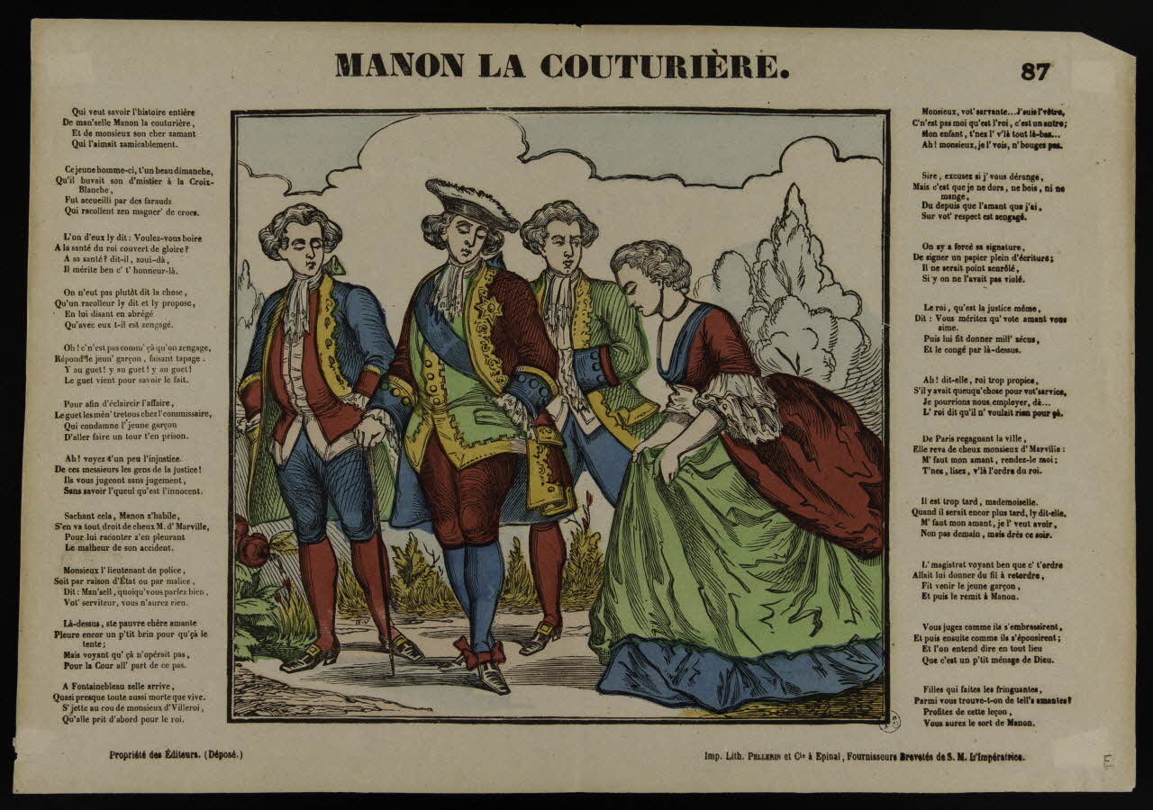 estampe MANON LA COUTURIERE. 1950.39.2190 Photo