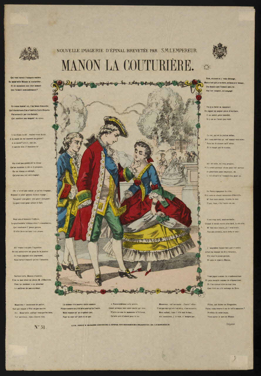 estampe MANON LA COUTURIERE. 1950.39.2191 Photo