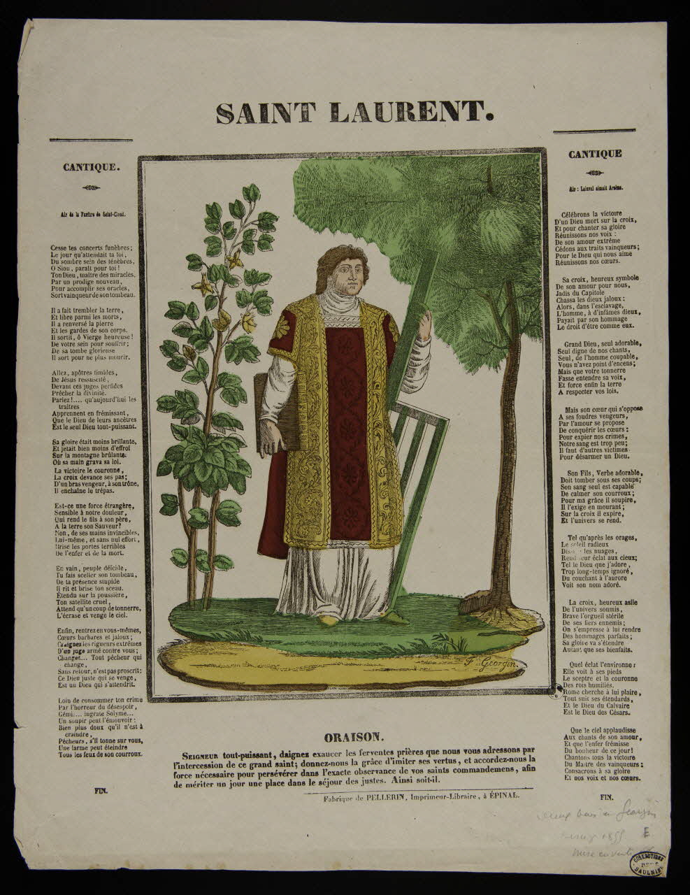 estampe SAINT LAURENT. 1950.39.220 Photo