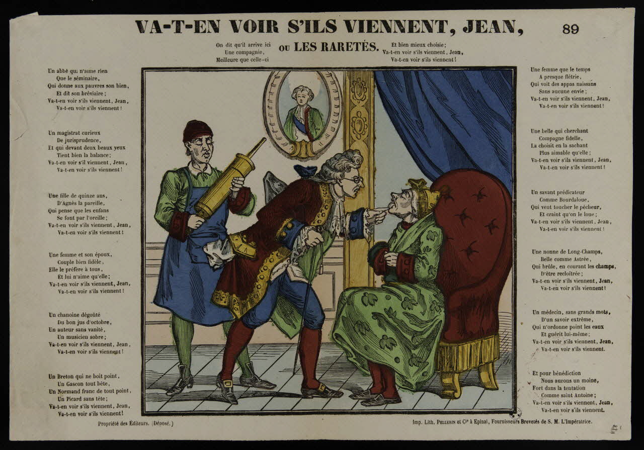 estampe VA-T-EN VOIR S'ILS VIENNENT, JEAN,  OU LES RARETES. 1950.39.2232 Photo