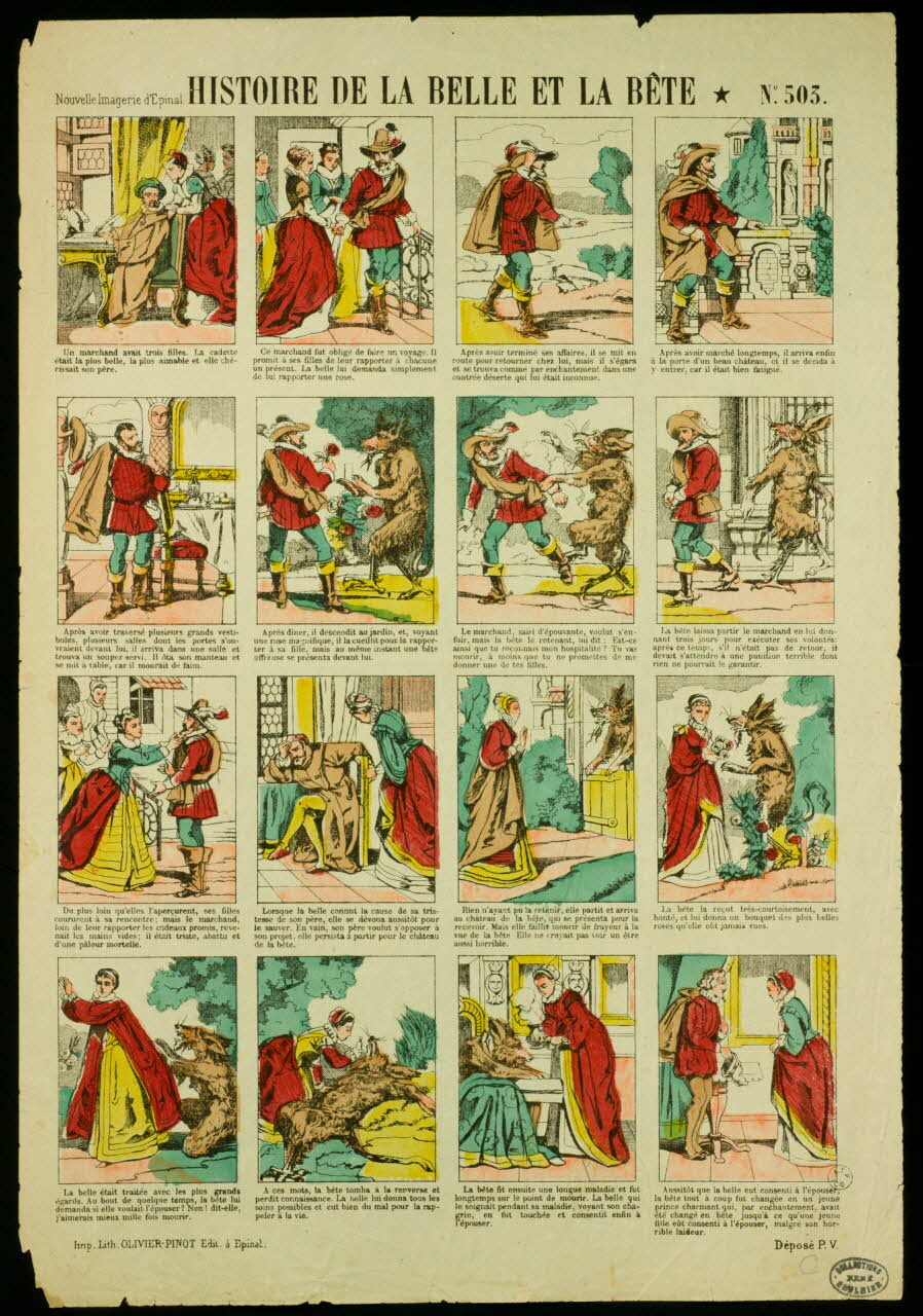 estampe HISTOIRE DE LA BELLE ET LA BETE 1950.39.2247 Photo