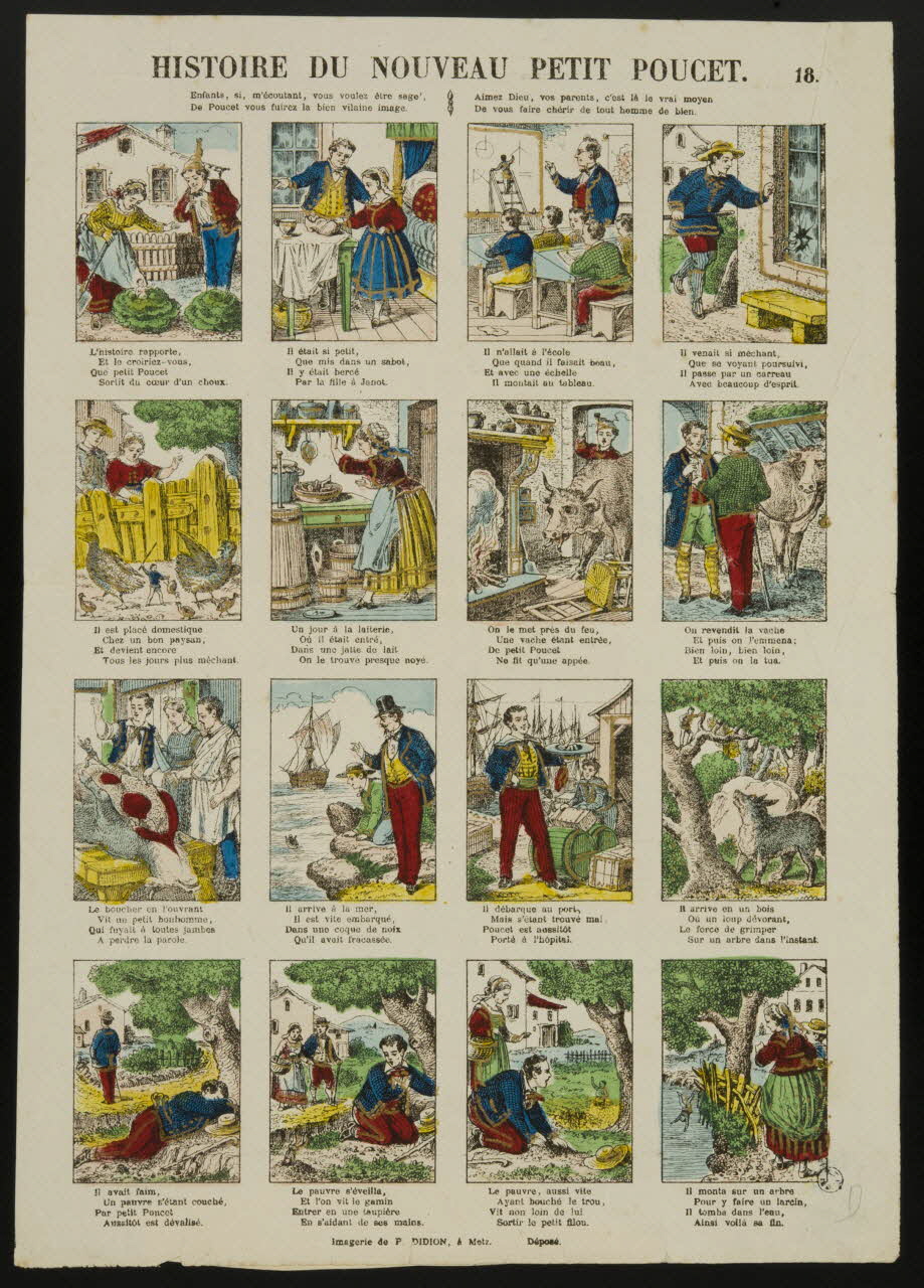 Paulin Didion estampe HISTOIRE DU NOUVEAU PETIT POUCET. Metz 1869-1879 1950.39.2292 Photo