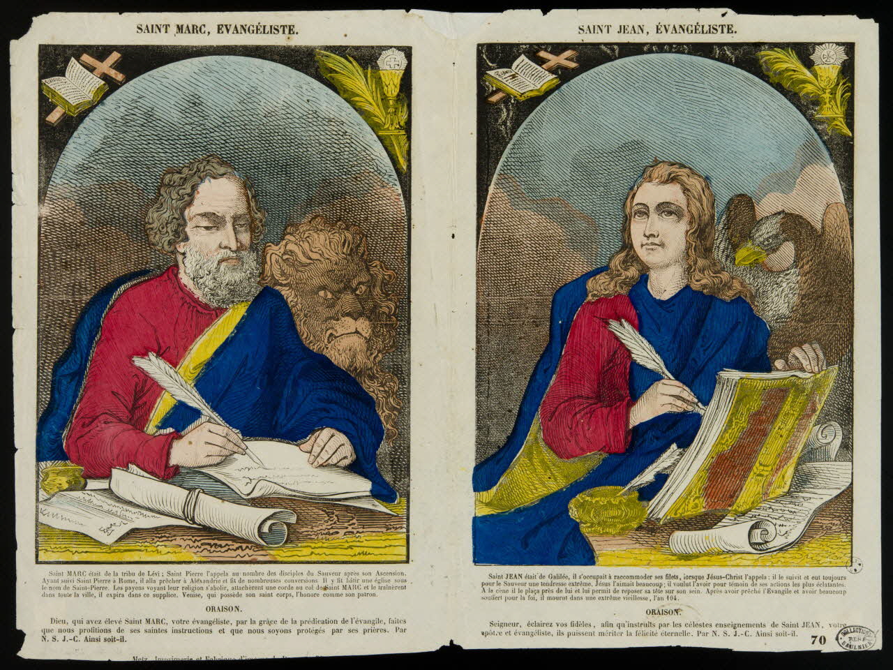 estampe SAINT MARC, EVANGELISTE 1950.39.234 Photo