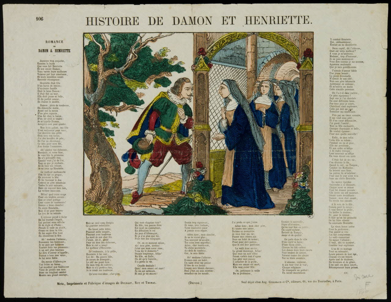 estampe HISTOIRE DE DAMON ET HENRIETTE. 1950.39.2351 Photo