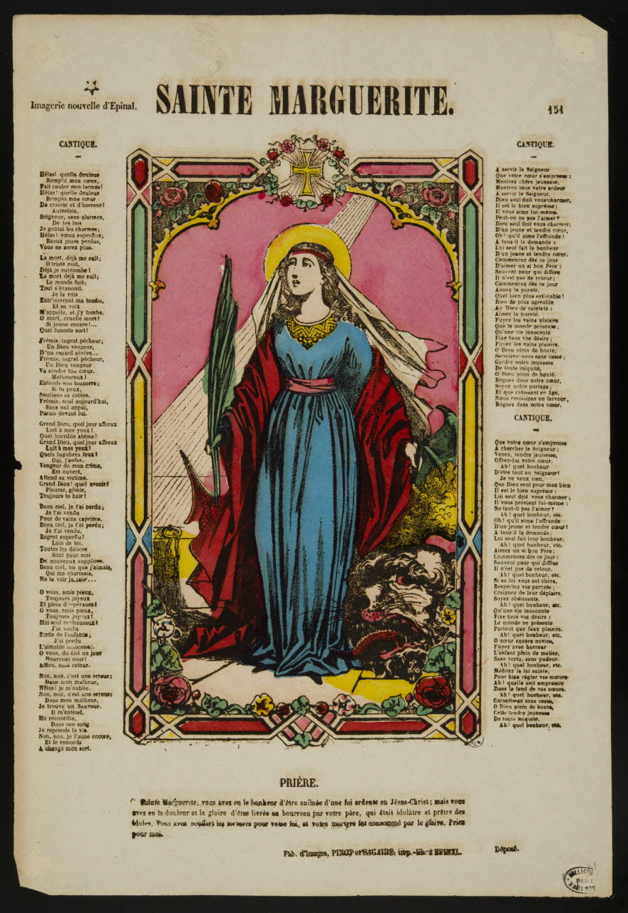 estampe SAINTE MARGUERITE. 1950.39.236 Photo